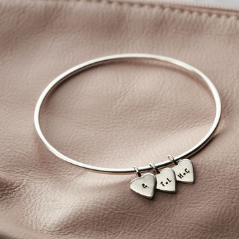 Personalised Heart Tag Bangle, 8 of 11