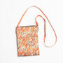 Silk Zipped Crossbody Bag Crosshatch, thumbnail 2 of 12