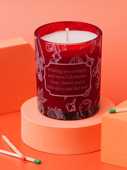 Winter Spice Personalised Gift Candle, 2 of 5