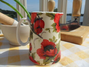 Cream Jug In Red Poppy Design, 6 of 6