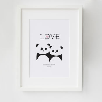 Panda Love Print Wedding Anniversary Gift, 4 of 6