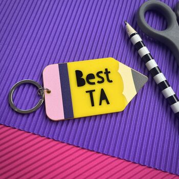 Best Teaching Assistant Pencil Keyring, 2 of 9