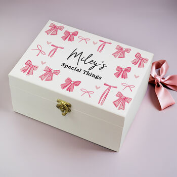 Personalised Bow Storage Box, 3 of 4
