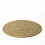 Green Round Speckled Cork Placemat, thumbnail 3 of 3