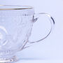 G Decor Set Of Four Marcelle Clear Textured Glass Cups, thumbnail 4 of 4