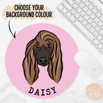 Afghan Hound Face Mouse Mat, 2 of 5