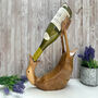 Handcrafted Bamboo Drunken Duck Wine Bottle Holder – Wooden Bar And Home Décor Gift, thumbnail 5 of 6
