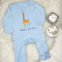 Hello World Giraffe Jungle Babygrow, thumbnail 8 of 10