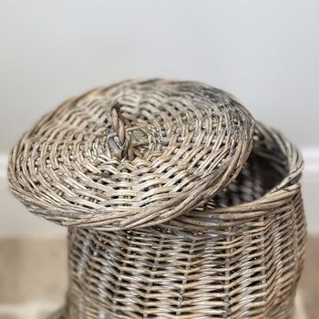 Handmade Willow Potato And Onion Storage Hoppers Set, 3 of 7
