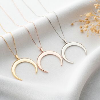 Crescent Moon Ring Keeper Necklace, 7 of 7
