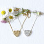 Wildflower Heart Necklace – Gold, thumbnail 5 of 9