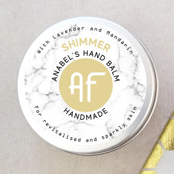 Personalised Sparkly Gold Hand And Lip Balm Organic, 3 of 6