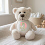 Personalised Animal Alphabet Cream New Baby Teddy Bear, thumbnail 1 of 8
