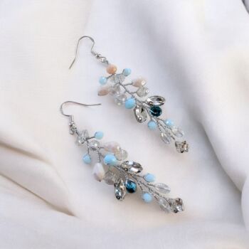Turquoise Crystal Drop Earrings, 4 of 4