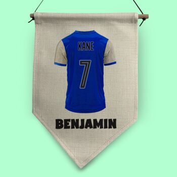 Personaslied Football And Rugby Shirt Customisable Pennant Flag, 3 of 10