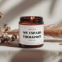 Birthday Gift For Friend Funny Candle Thank You Unpaid Therapist, thumbnail 9 of 9