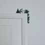 Santa's Sleigh Christmas Metal Door Topper, thumbnail 1 of 2