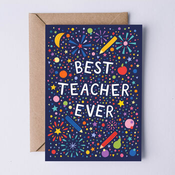 Thank You Teacher Card, Best Teacher Ever, 2 of 3