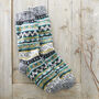 Fair Trade Fair Isle Wool Unisex Slipper Socks, thumbnail 5 of 10