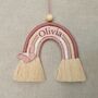 Pink Sparkle Wall Hanging, Macrame Rainbow Personalised, thumbnail 3 of 11