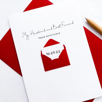 Personalised Husband/Wife Best Friend Envelope Card, 5 of 8