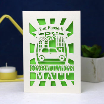 Personalised Papercut Driving Test Card, 5 of 6