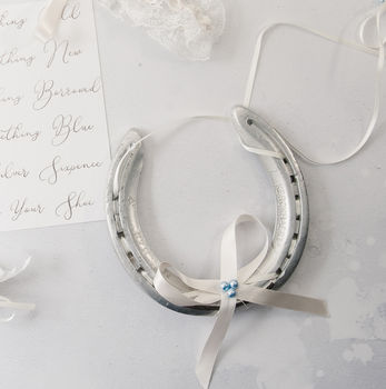 Personalised Wedding Horseshoe Gift For The Bride, 2 of 12