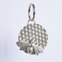 Bee On Honeycomb Pewter Keyring Bee Gifts, thumbnail 3 of 7