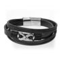 Engraved Silver Plated Infinity Stacked Leather Bracelet, thumbnail 5 of 5