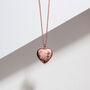 Scroll Heart Urn Necklace 18 K Rose Gold Plated Silver, thumbnail 2 of 5