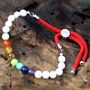 White Howlite Chakra Gemstone Bracelet, thumbnail 3 of 6