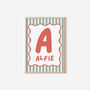 Personalised Green And Red Scallop Initial Wall Print, thumbnail 1 of 3