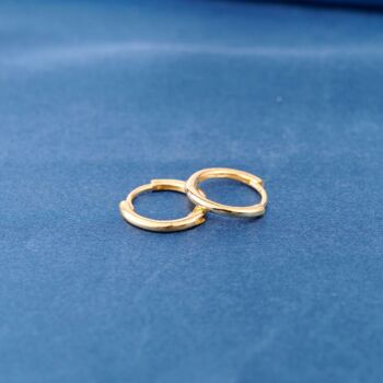 Gold 12mm Small Hoop Earrings, 3 of 6