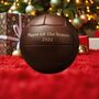 Personalised Vintage Dark Brown Leather Football, thumbnail 11 of 11