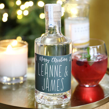 Personalised 'Merry Christmas' Gin, Vodka Or Whisky, 2 of 5