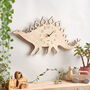 Stegosaurus Personalised Children's Dinosaur Clock, thumbnail 1 of 4