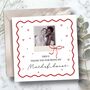 Maid Of Honor Thank You Photo Card, Red Wedding Thank You Card, thumbnail 2 of 3