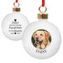 Personalised Paw Print Memorial Photo Bauble, thumbnail 2 of 2