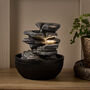 23cm Tabletop Rock Waterfall LED Fountain Water Feature Plug In For Indoor Use, thumbnail 3 of 6