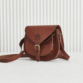 Personalised Vintage Leather Saddle Bag Lifetime Guarantee, 4 of 8