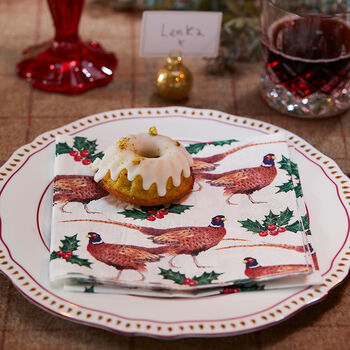 Christmas Pheasant Table Decorations Pack, 5 of 10