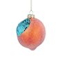 Orange With Leaf Glass Tree Decoration, thumbnail 2 of 3