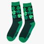 Men's Lucky Irish Shamrock Bamboo Socks, thumbnail 1 of 4