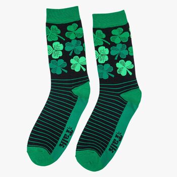 Men's Bamboo Socks Lucky Irish Shamrock, 2 of 5