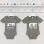 'It's A Twin Thing' Babygrow Set For Twins, thumbnail 2 of 3