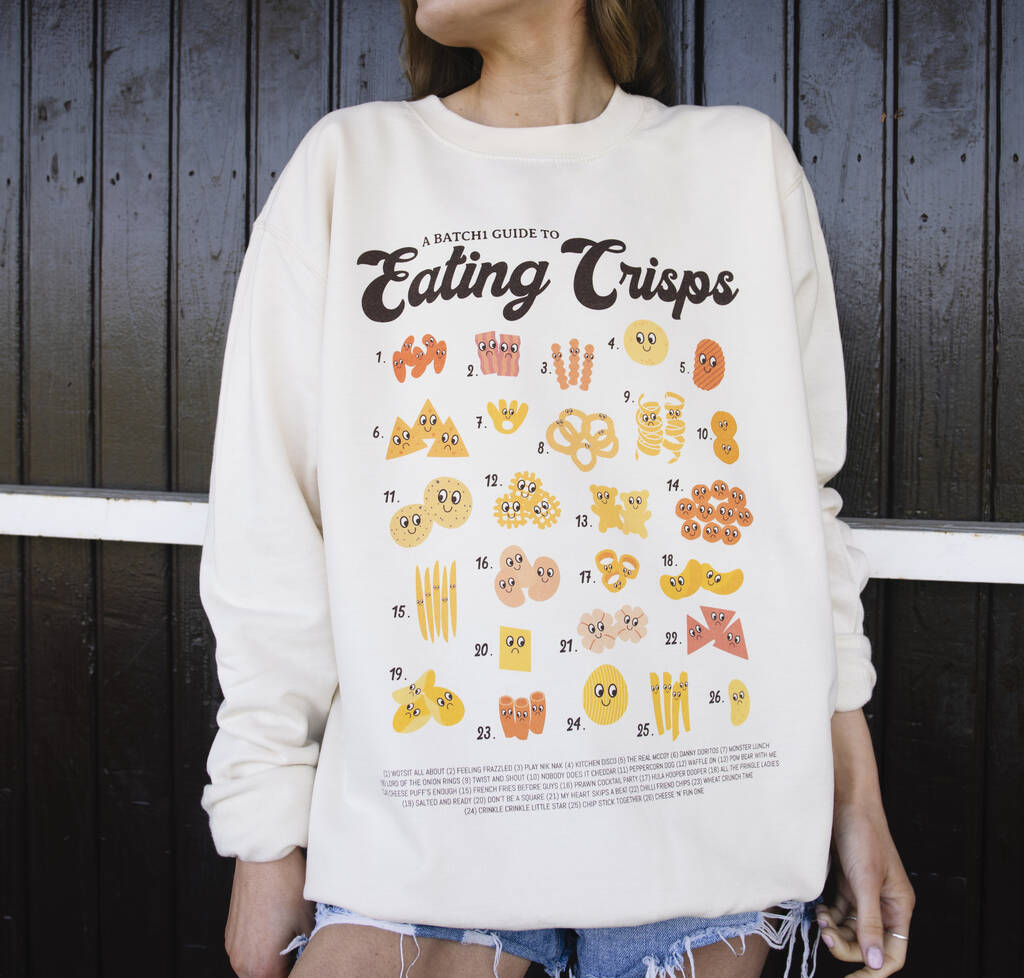 A Guide To Crisps Women’s Graphic Sweatshirt, 1 of 4