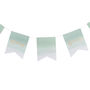 Mint Ombre Gold Foiled Hooray Party Bunting, thumbnail 2 of 3