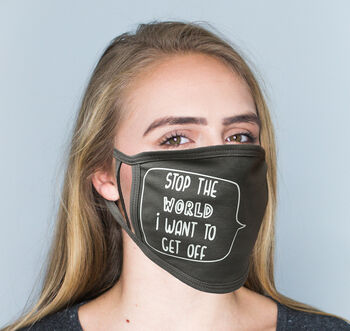 Unisex Speech Bubble Face Mask, 2 of 7