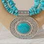 Turquoise Statement Necklace, thumbnail 3 of 6