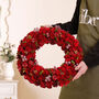 Deluxe Winter Roses Christmas Wreath, thumbnail 6 of 7